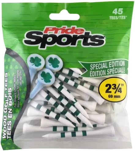 PrideSports 2-3/4" Shamrocks Tees,White,PS23445S