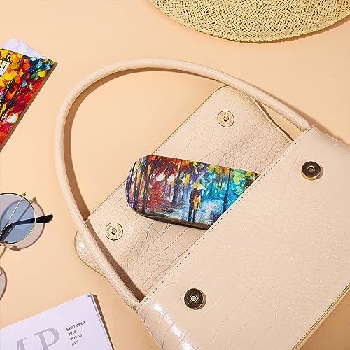 Image of Hard Shell Eyeglasses Case, Eye Glass Cases Womens Hard Shell With Cleaning Cloth Portable Eyewear Case for Women Men