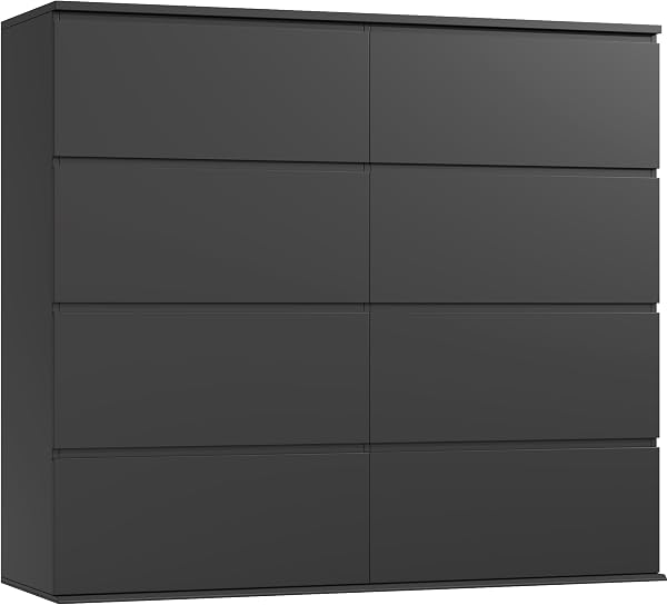 FINETONES 8 Drawer Dresser for Bedroom, Double Chest of Drawers, Modern Wood Dressers with Deep Drawers for Living Room
