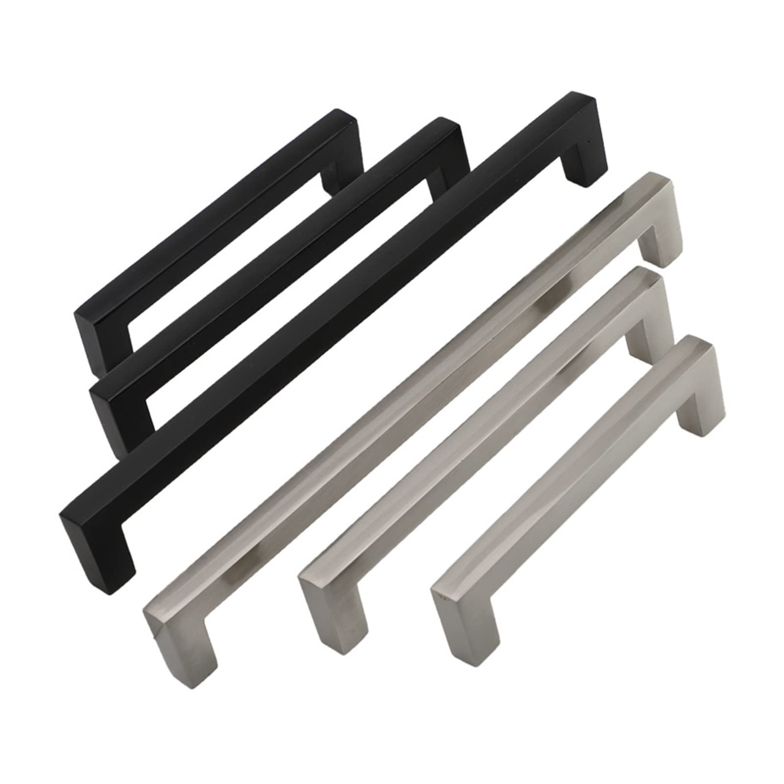 Poignée pour meuble à vin et armoire ELTOX en aluminium noir lot de 10
