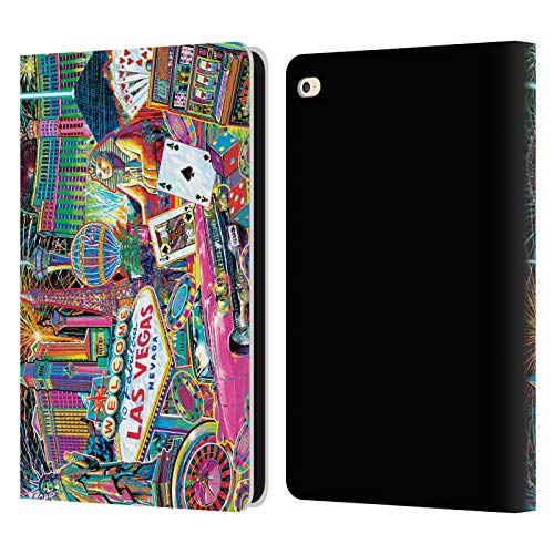 Head Case Designs Licenciado Oficialmente P.D. Moreno Las Vegas 2 Ciudades Carcasa de Cuero Tipo Libro Compatible con Apple iPad Air 2 (2014)