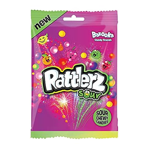 Bazooka Rattlerz Sours Fruity Chewy Sweets, 120 g Cover