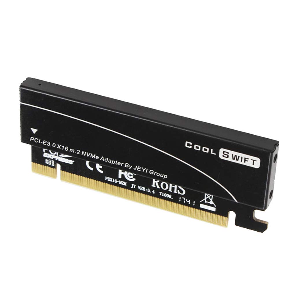 GlobalNiche® M.2 NVMe SSD to PCI-e X16 Converter Card Full Speed with Case Cover Heatsink