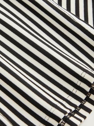 CIDER Y2K Striped Crop Top Sleeveless Camisole Going Out V Neck Slim Fit Woven Tank Top Daily Casual3