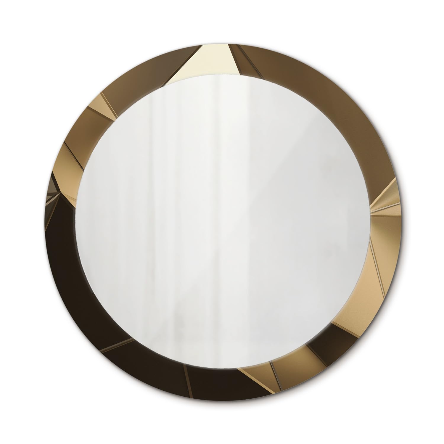 Miroir rond 80 cm design moderne sans cadre avec impression abstraction moderne pour salon