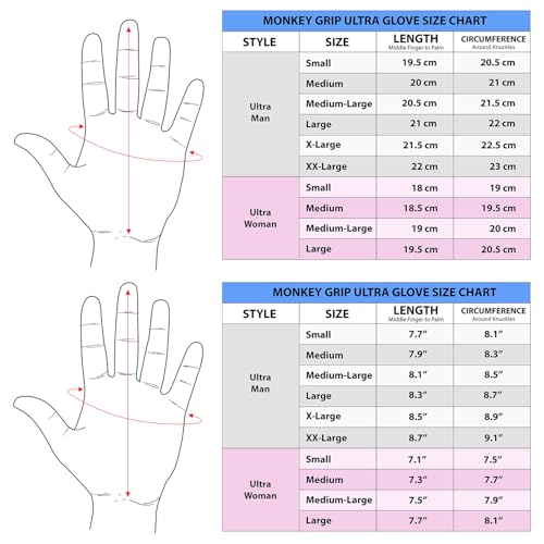 Guante de golf sintético antideslizante mano izquierda MONKEY GRIP adherente 3
