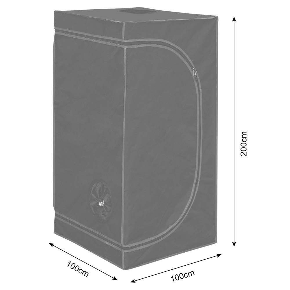 Kingpower 100 x 100 x 200cm Grow Tent Box Interno Serra Coltiva la Tenda Idroponica Gabinetto di Alevamento