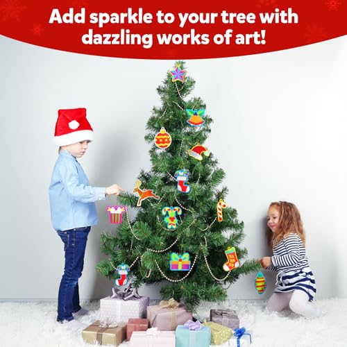 Image of Skillmatics Foil Fun - Christmas Ornaments, Mess Free Art for Kids, Festive Holiday Craft Kits, DIY Decor Creative Activity, Gifts for Girls & Boys Ages 4, 5, 6, 7, 8, 9, and Up