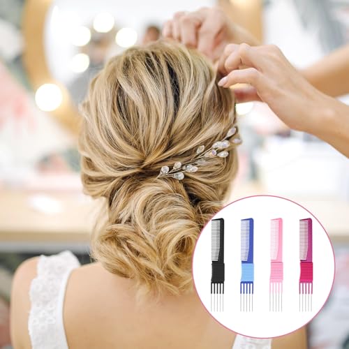 Peines Hair Comb 4 Pack con Púas de Metal para Salón miniatura 7