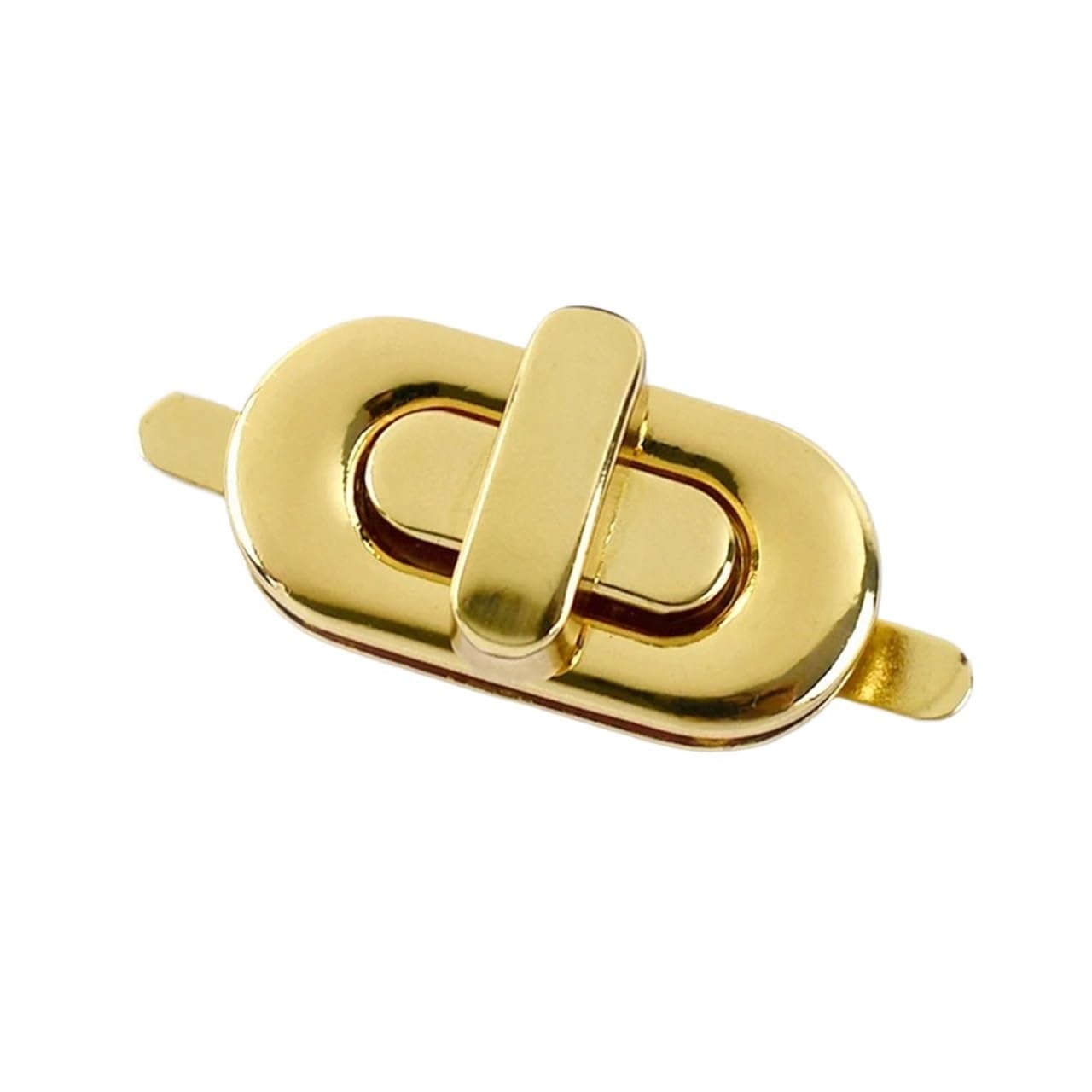 PVUVTNAHW 3-10Pcs 34x16mm Bag Twist Turn Lock Clasp Egg-shaped Mortise Clasps Handbag Closure Locks Buckle(LightGold,5Pcs)