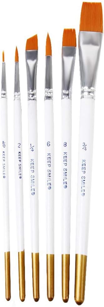 Artist Paint Brushes Set Set White Handle Artist Paint Brushes Set Plastic, Sky Blue Art Painting Supplies