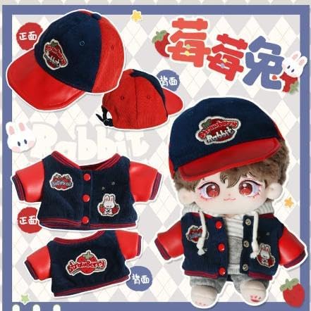 20cm ぬいぐるみ服 赤 帽子 ジャケット 眼鏡 正規品 うさぎ