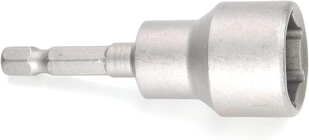 Heyiarbeit 1/4" Quick-Change Power Nut Driver Drill Bit Hex Shank 14mm Magnetic Metric Nut Setter 65mm Length for Household DIY Carpentry Woodworking 1Pcs
