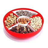 XKXKKE Divided Serving Dishes with Lid,Serving Bowls,Multifunctional Party Snack Tray for Fruits,Nut