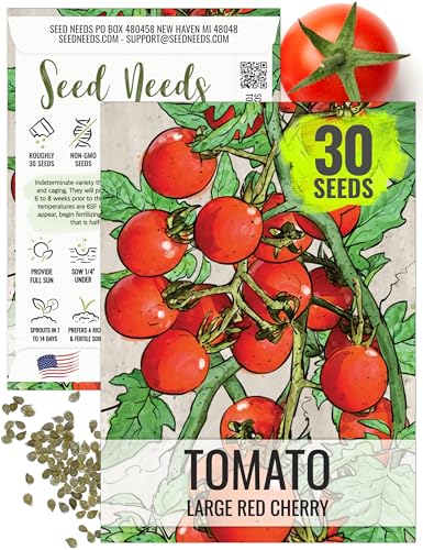 Seed Needs Large Red Cherry Tomato Seeds to Plant Heirloom Non-GMO 1 Pack