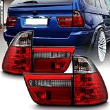 ACANII - For 2000-2006 BMW E53 X5 Red Smoked Tail Lights Brake Lamps Replacement Driver & Passenger Side