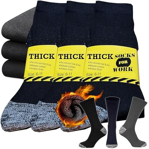 Kensington Men's Heavy Duty Work Socks Multi-pack Cover