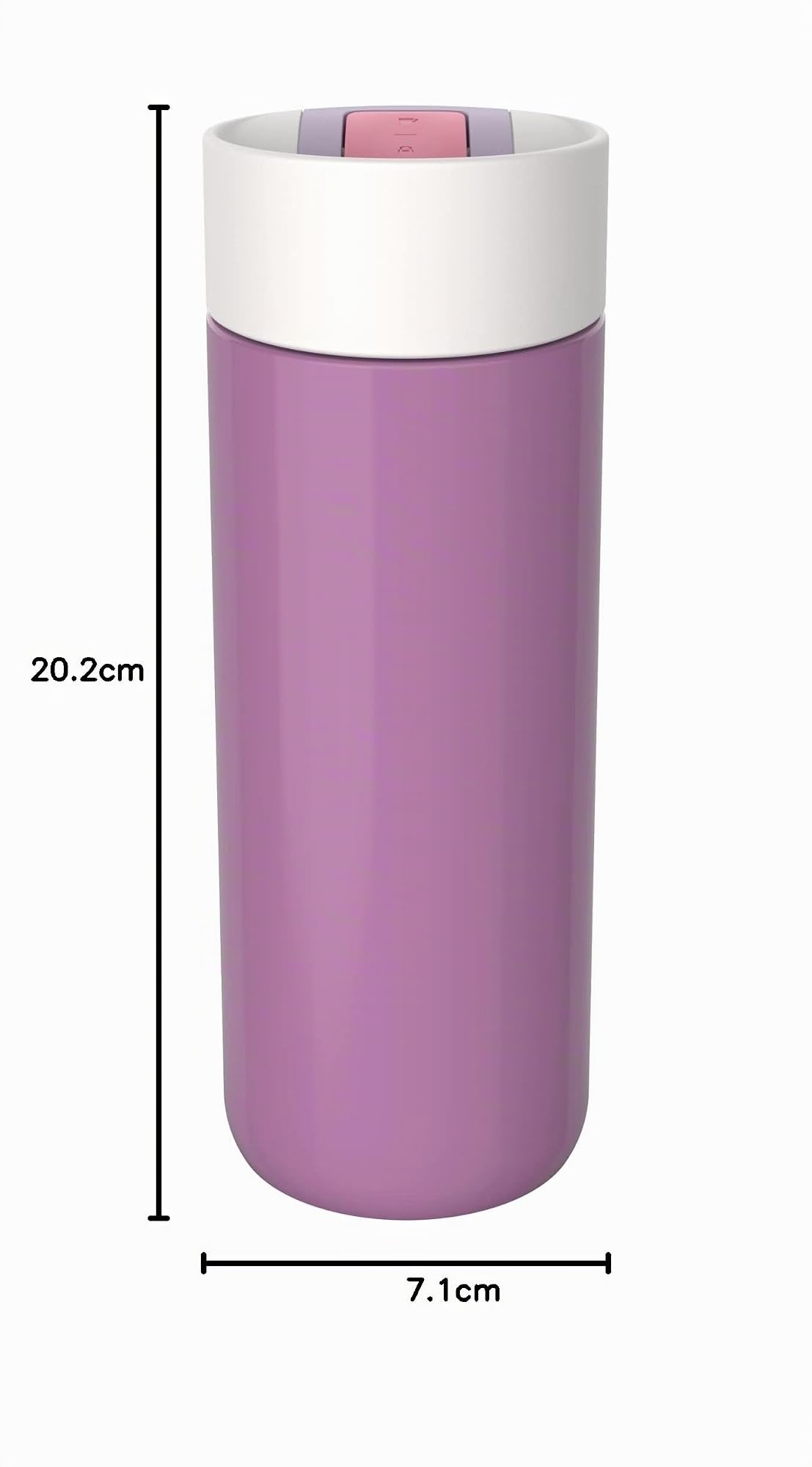 Kambukka - Thermobecher 500ml - Modell "OLYMPUS VIOLET" - Thermobecher/Kaffeebecher to go: Easy cleaning - rutschfester Boden - vakuumisoliert - Edelstahl-Thermo-Kaffee-Reisebecher
