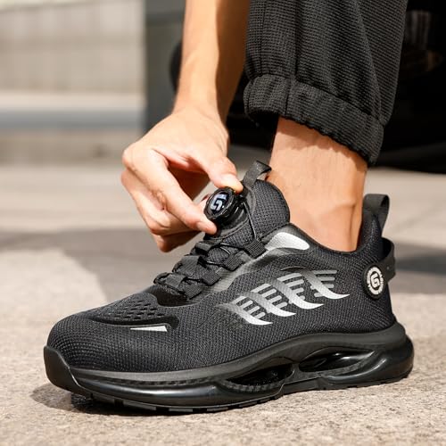 Men's Work and Leisure are Comfortable, Standing for a Long time Without Getting Tired or Flying, Weaving Anti Smashing and Anti stab Work Safety Steel Toe Protective Shoes3