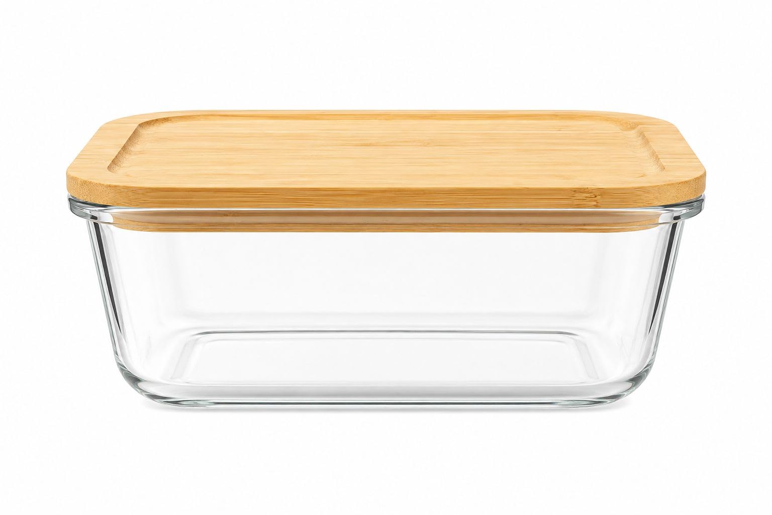 Set di contenitori ermetici in bambù per alimenti, riutilizzabili, senza BPA, con coperchio, impilabili, a prova di perdite, per dispensa, frigorifero e preparazione dei pasti