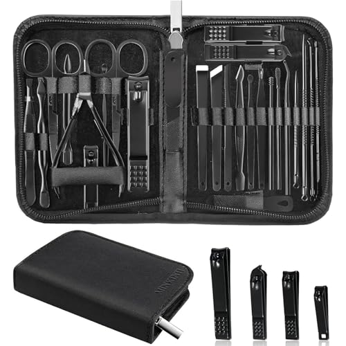 MINKINH Manicure Set Professional Nail Clipper Kit-26 Pieces Stainless Steel Manicure Kit,Nail Care...