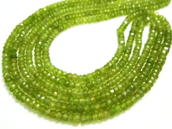 Vesuvianite micro cut rondelles AAA pour joaillerie d'exception - 4