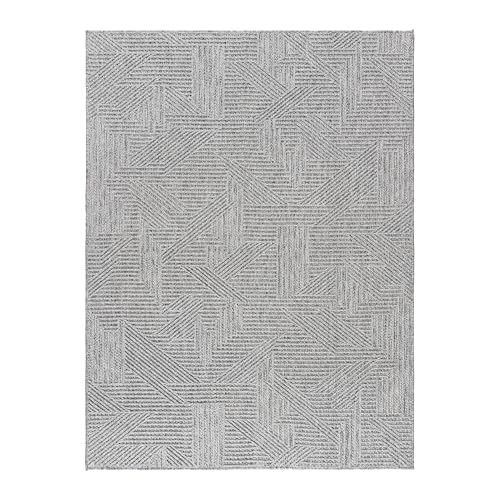 Gertmenian Indoor Comfy Weave Area Rug - 6x9 Medium, Durable, Non-Shedding & Stain Resistant, Ideal for High Traffic Areas in Living Room, Bedroom, Dining Room - Devyn, Gray, 28761