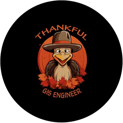 Miniatura 3 de GIS Engineer Funny Thanksgiving Turkey & Fall PopSockets Standard PopGrip