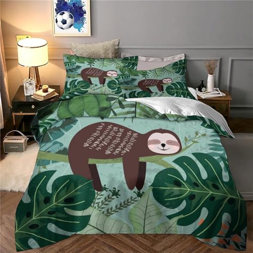 Housse de couette paresseux 3D ultra douce anti-plis lit single