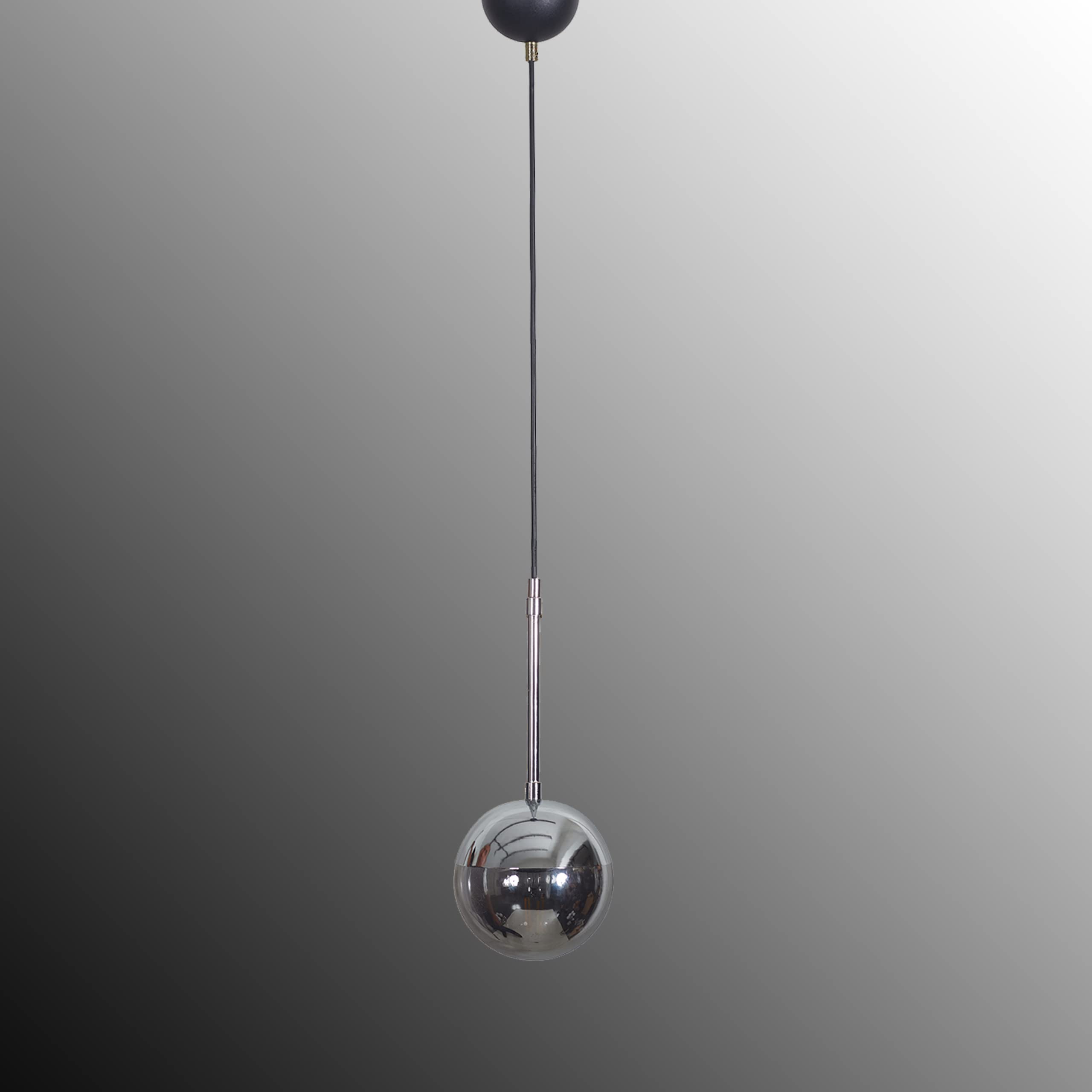 Nova Pendelleuchte Esstisch Glaskugel Wohnzimmerlampe Kugellampe E27 Fassung (Chrome 1)
