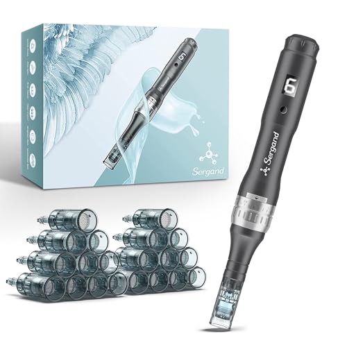 Professional Cordless Microneedling Pen with 20 Replacement Cartridges - Adjustable Micro Needling Professional Microneedle Machine,6pcs 16pin+6pcs 36pin+6pcs 42pin+2pcs Nano Home Use