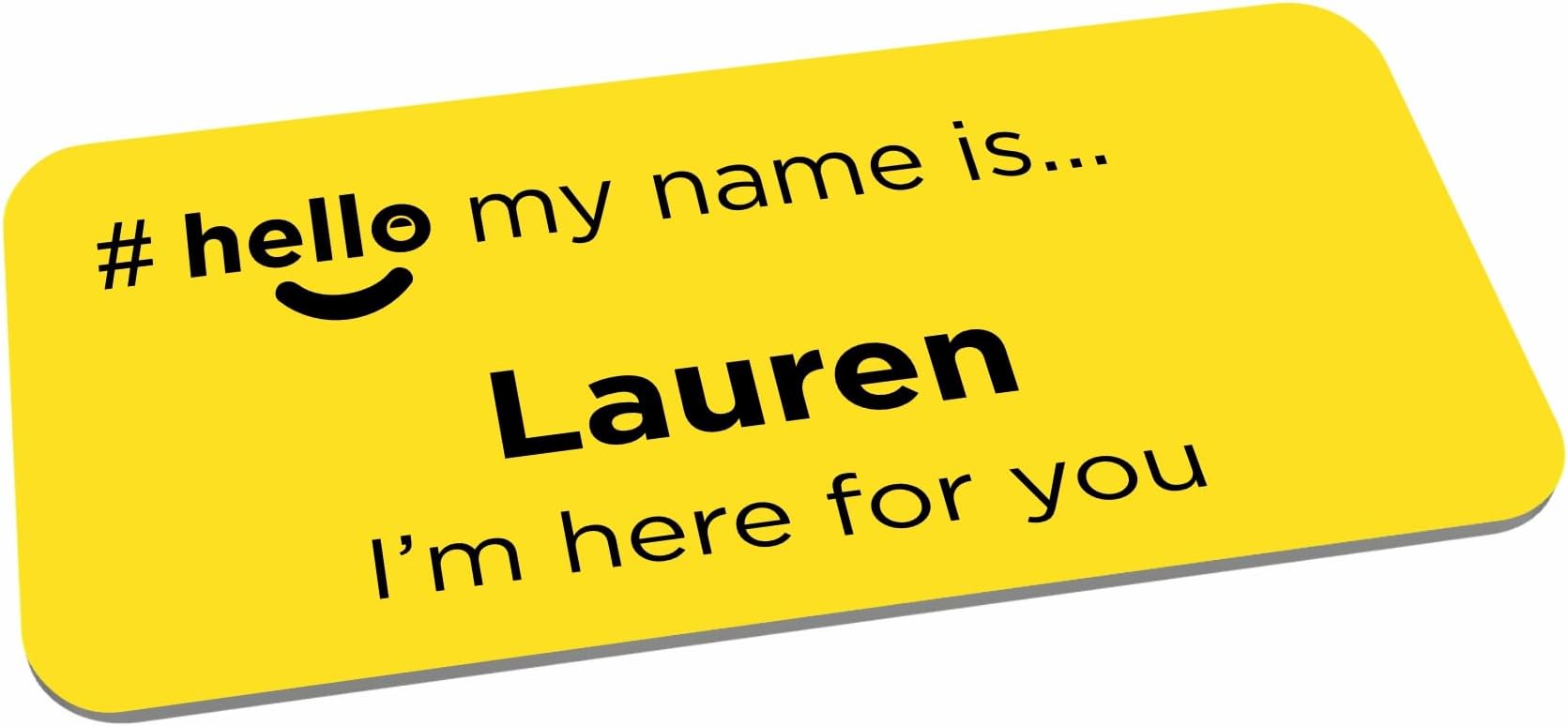 ViroDisplay® Dementia Friendly Hello My Name is Name Badge – 75 x 35mm – Pin or Magnetic – High Contrast – Customisable – Suitable for Doctor, GP, Healthcare Assistant, Nurse, Clinical, Medical Staff