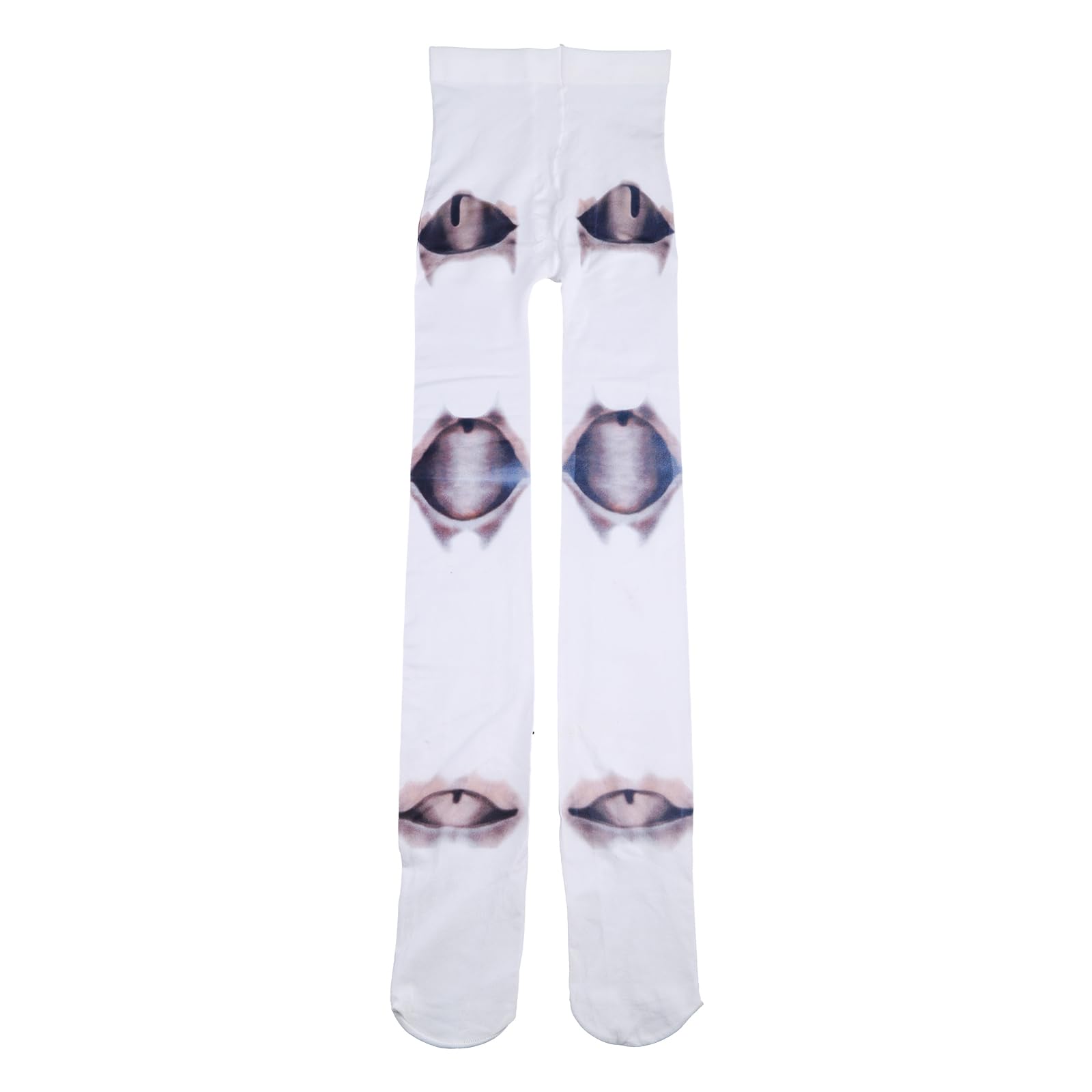 Kobeleen Women's White 80D Novelty Pantyhose Gothic Anime Jointed For Doll 3D Print Tig