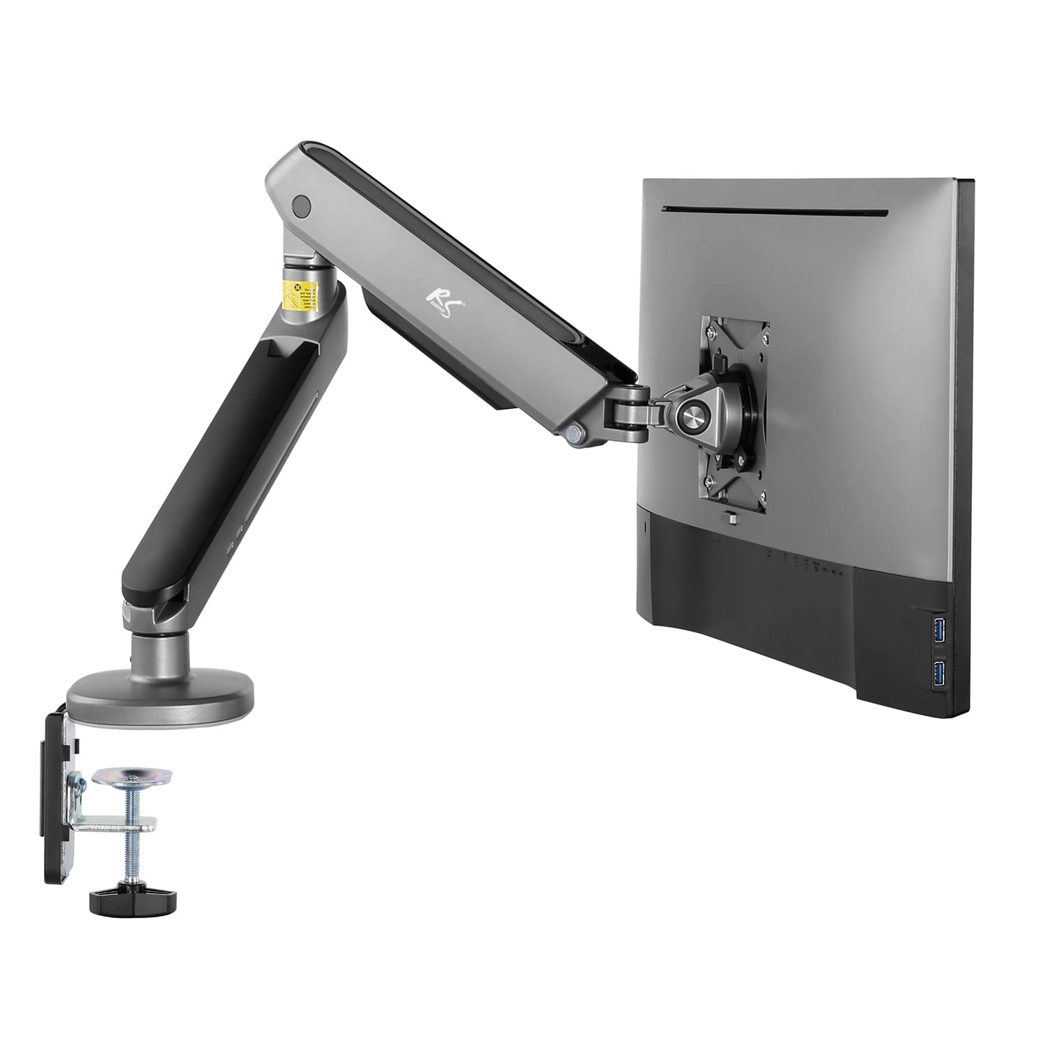 Supporto per monitor da gioco NanoRS 17-32" con illuminazione LED RGB regolabile Supporto da tavolo Regolabile in altezza Girevole Inclinabile Max. 9 kg VESA 75x75 / 100x100 (1x)