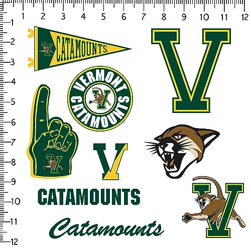 Image of University of Vermont 9ct Vinyl Large Deluxe Stickers Variety Pack - Laptop, Water Bottle, Scrapbooking, Tablet, Skateboard, Indoor /Outdoor - Set of 9