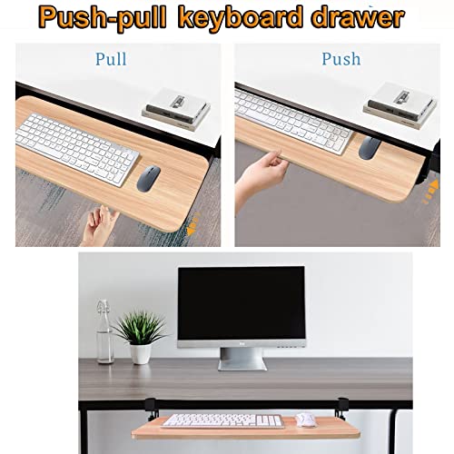 Unter Schreibtisch Tastaturschublade - Ausziehbares Keyboard Fach 52x25 Cm