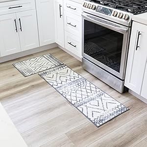 Maples Rugs Kitchen Rug Set – Abstract Diamo...