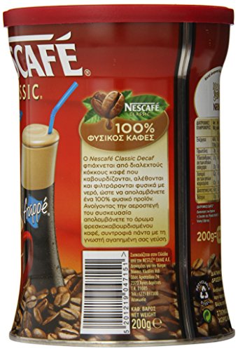 Nescafe Classic Instant Greek Coffee Decaf, 7 Ounce Can