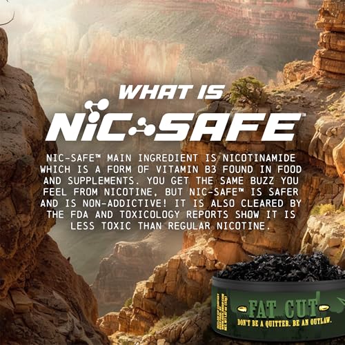 outlaw wild watermelon nic-safe fat cut - 6 pack - tobacco amp nicotine free chew