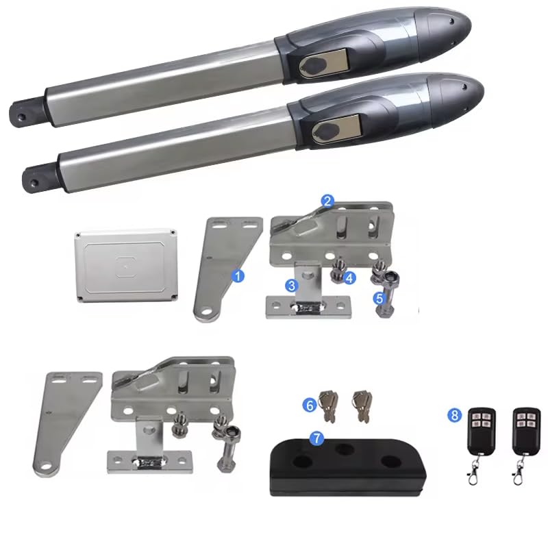 Swing gate Motor Automation Kits Electric gate Opener Motor Automatic gate Operators with Max Single-Leaf Weight: 500kg Double arms