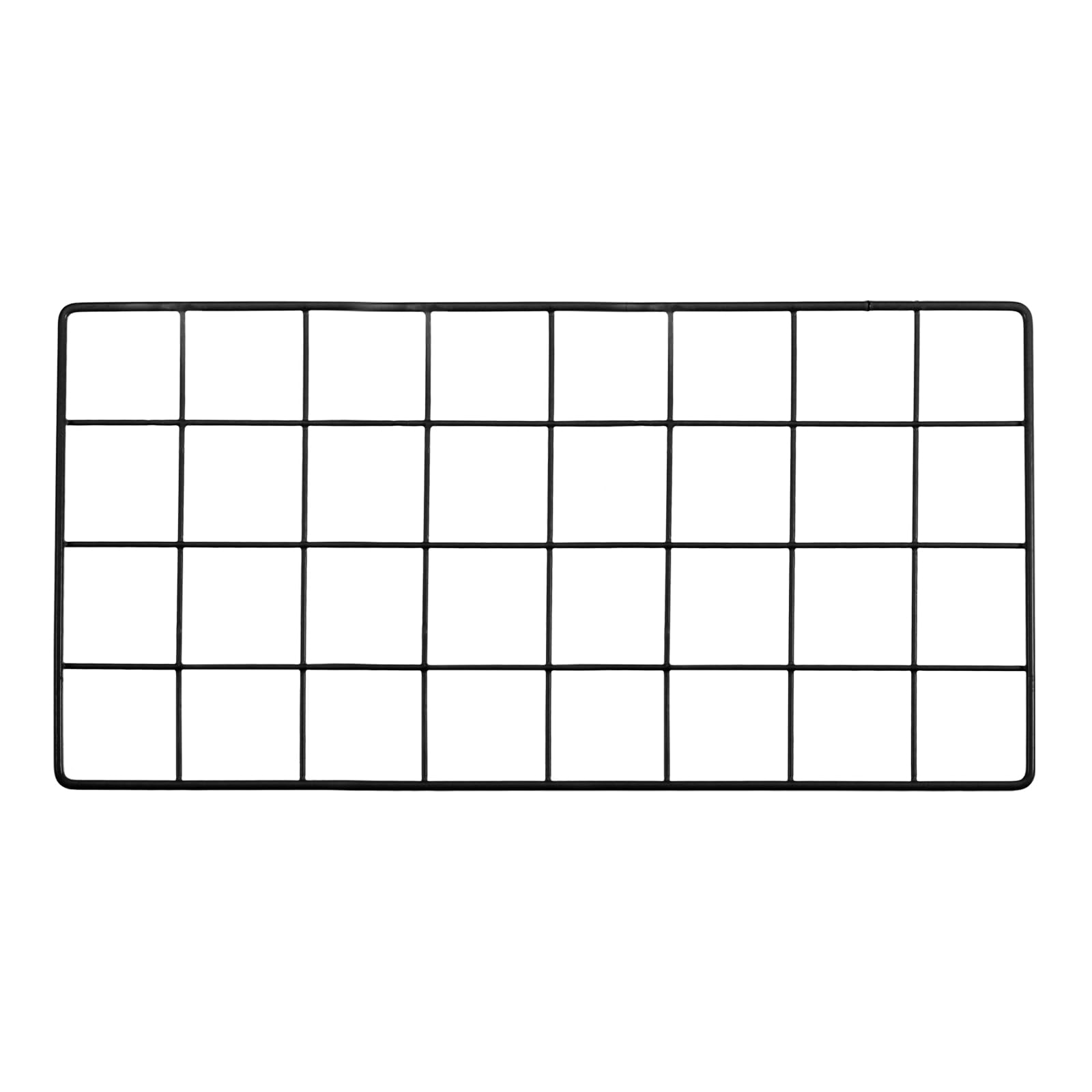 PATIKIL 16x8 Inch Wall Grid Panel, Metal Wire Photo Wall Decorative Grid for Photo Display Hanging Picture Memo Home Decorations, Black