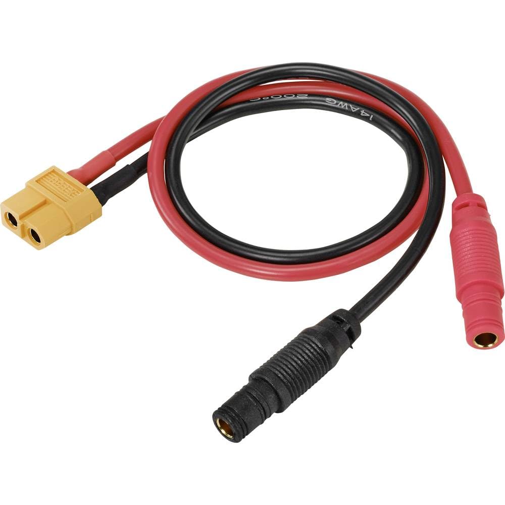 Reely Câble de charge [1 prise XT60-2 prises banane 4 mm] 30 cm RE-7104525