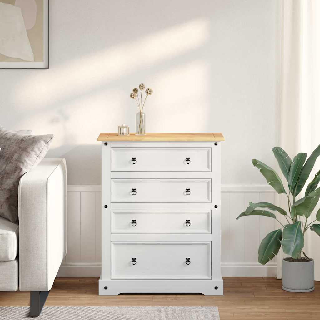 Baúl de almacenamiento de madera maciza de pino blanco, 92 x 48 x 114 cm