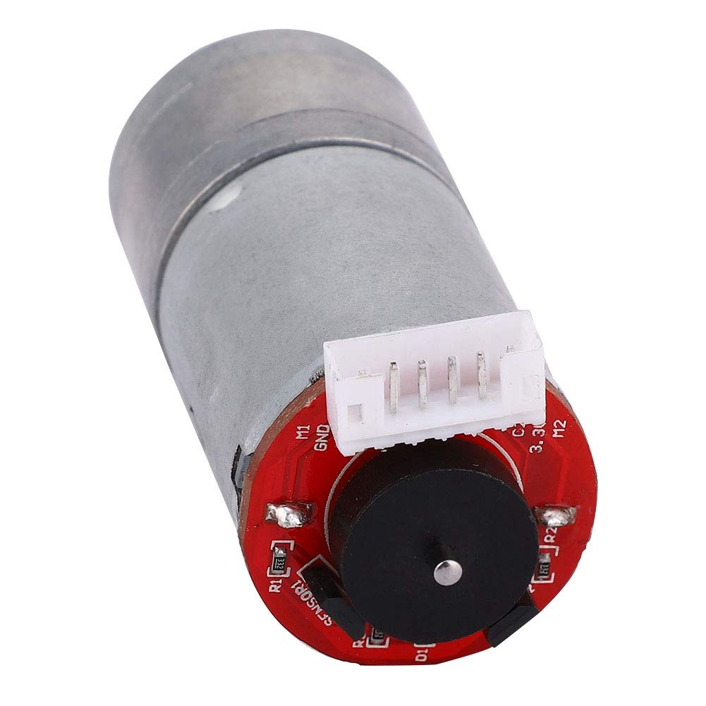 Motorreductor DC 12V Encoder 65mm Caja de Cambios Magnética Kit de Ruedas Full Metal Para Smart Car Robot 40RPM