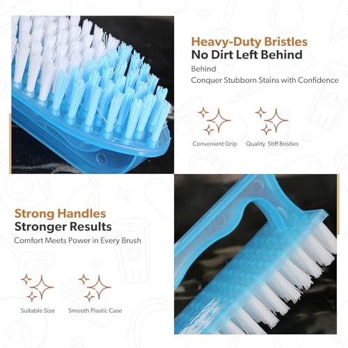Image of 30 Pack Scrub Brushes, Household Cleaning Brushes, Cleaning Comfort Grip Stiff Bristles, Cleaning Carpet Brush for Laundry Kitchen Bathroom Cleaning Brush, Tile, Sink, Dish, Carpet