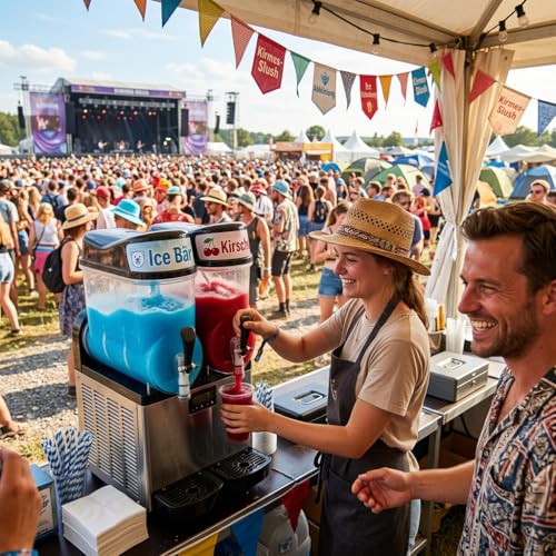 ICE Bär Slush Konzentrat Geschmack: Kirsche Rot 5 L | Ergibt 30 L Slush | Glycerinfrei & AZO-frei | Fertigmix ohne Zuckerzusatz… – Ansicht 5