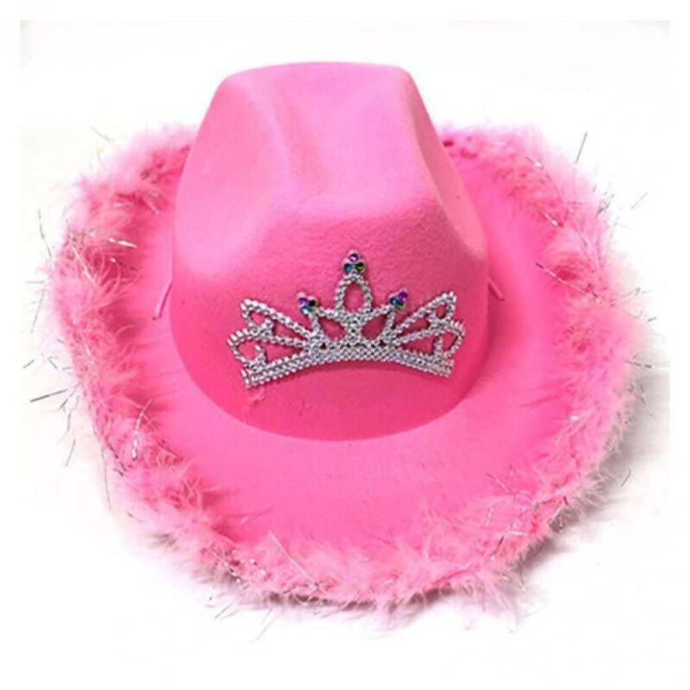 Cowboyhoed, 4 stuks cowgirl hoeden met bril, bandana en oorbellen