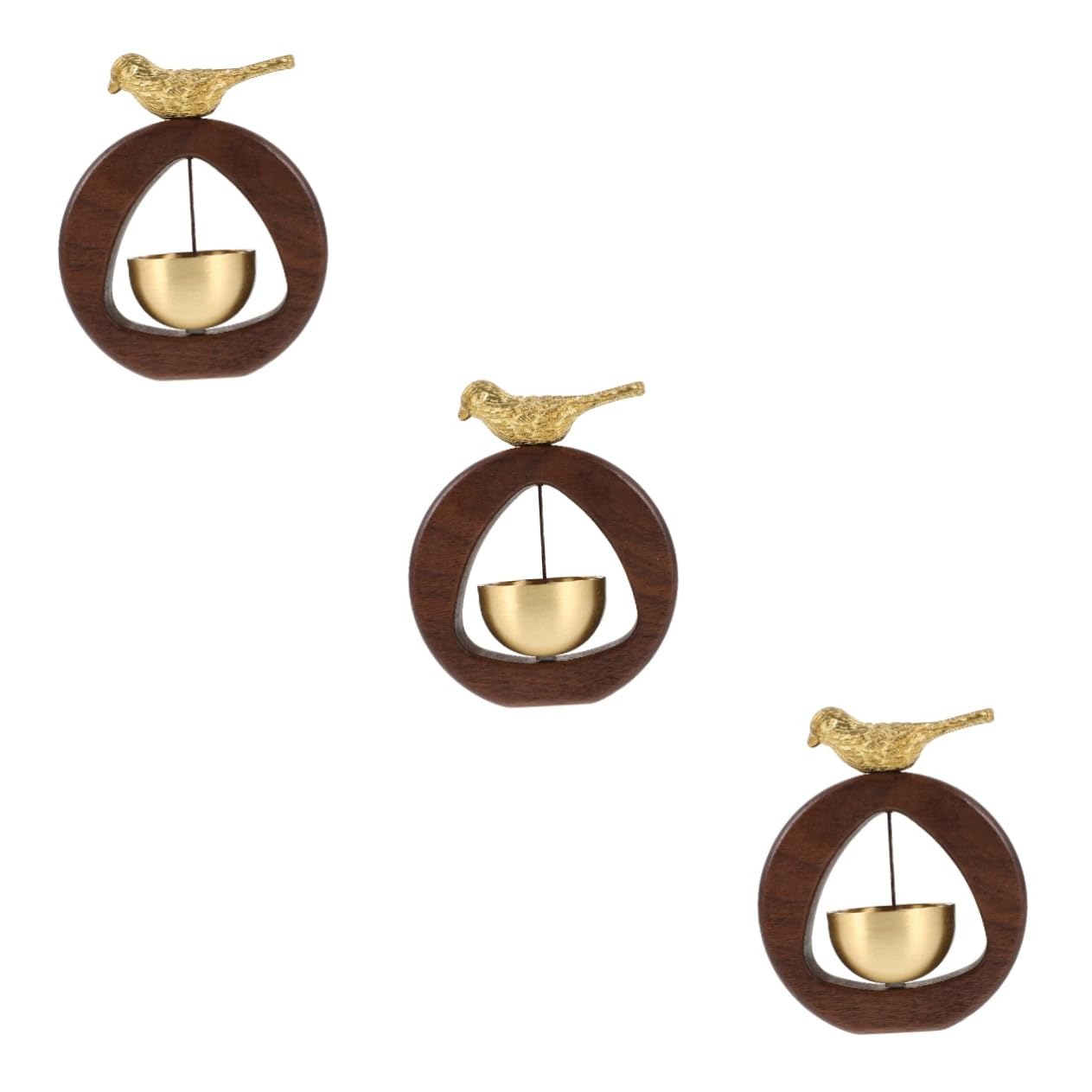 Accessoire de porte élégant Homoyoyo et cloche en bois pour entrée accueillante