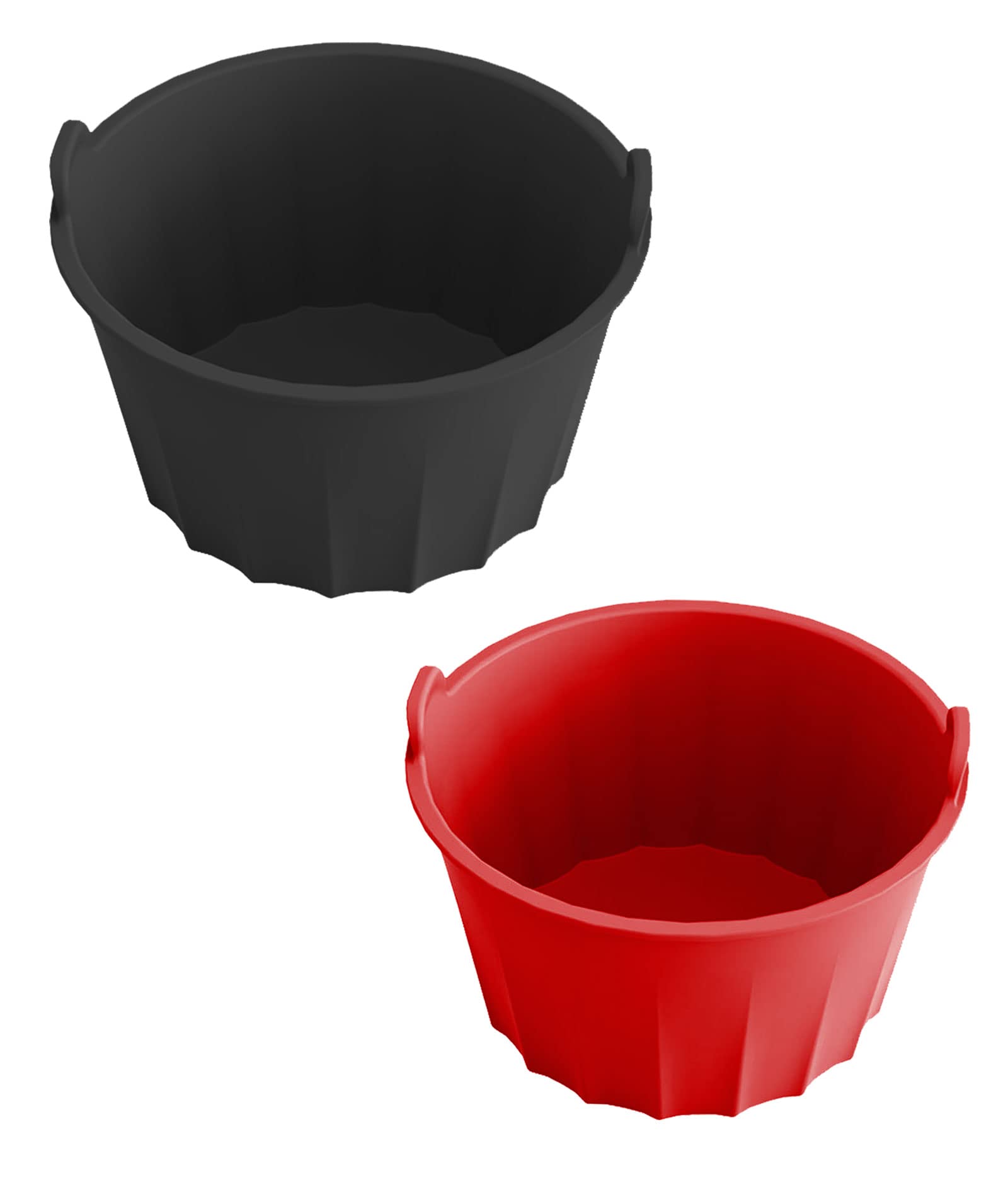 2PCS Forros de Silicona para Olla de Cocción Lenta, Divisor de Olla de Cocción Lenta Forro de silicona reutilizable y a prueba de fugas para lenta de 5-6 cuartos de galón (Negro + rojo)