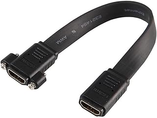 PRO SIGNAL - HDMI Female to Female Panel Mount Adaptor Lead, 165mm Black